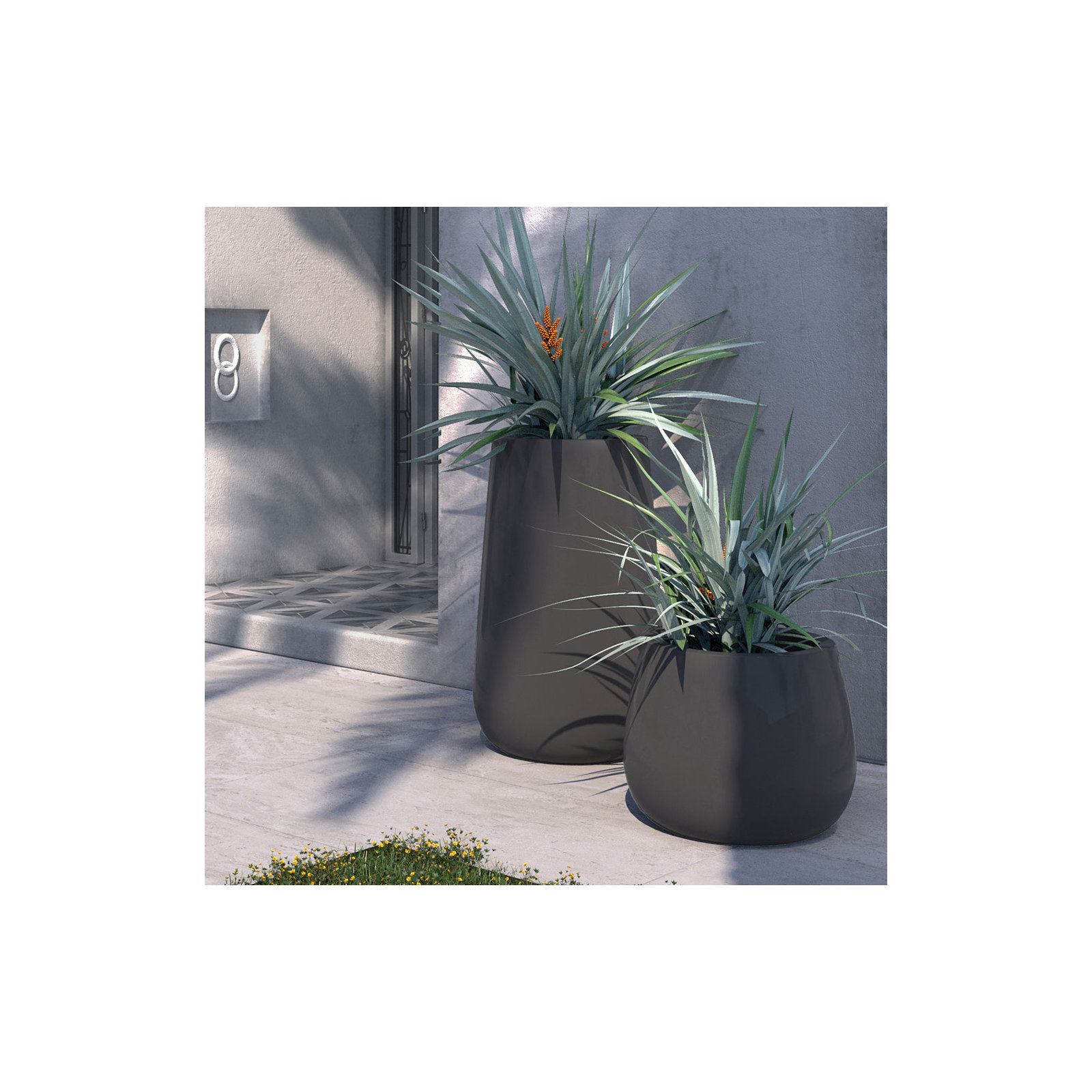 Kisha Pot Planter, Anthracite