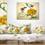 Coussin décoratif fleurs et feuilles floral