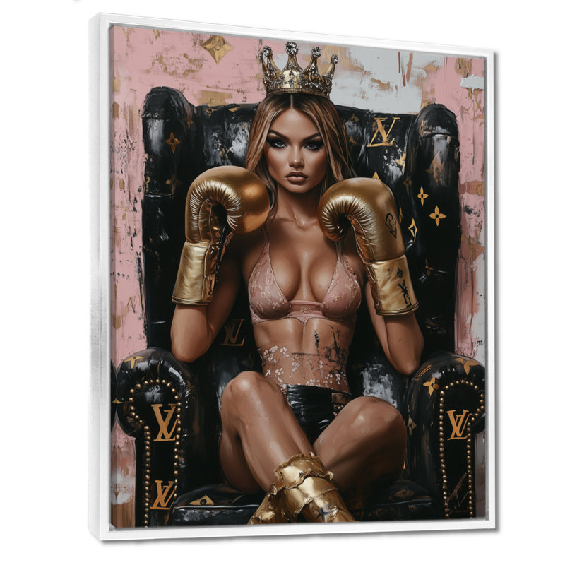Décoration murale Dukes Up, H 32 po x l 16 po, Cadre flottant blanc
