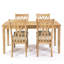 Ensemble de table de salle à manger moderne avec 4 chaises, table de L 60 po et chaises, conception antidérapante, pour 4 à 6 personnes, pour la maison, la cuisine et le salon.