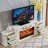 Carved Electronic Fireplace TV Storage Cabinet-110436049