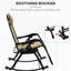 2 chaises berçantes à gravité zéro, fauteuil inclinable d'extérieur pliable avec coussin, porte-gobelet et support pour téléphone, beige, sièges d'extérieur en acier, fauteuil inclinable robuste, sans assemblage