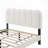 Lambswool Petal Headboard Bed Frame Cream Style Bedroom Soft Bed-1910093131
