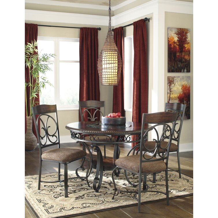 Fultonham Side Chairs in Dark Brown Set of 4