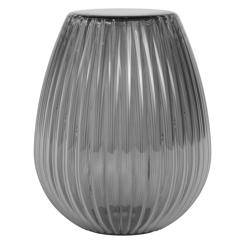 Tacoma 1 - Light Flush Mount, Ribbed, Polished Chrome, Smoke