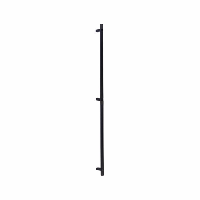 Emtek Select Appliance Pull 36" cc/ Rect. Bar Stem & Knurled Pull(CS), Flat Black