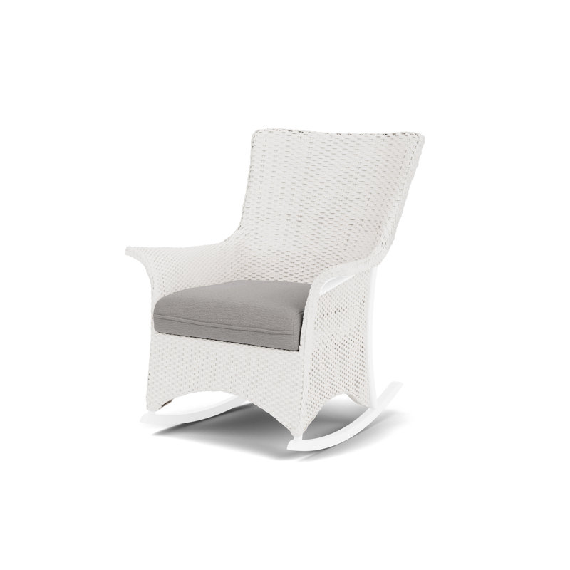 Mandalay Outdoor Rocker Chair, Remy Shadow, White