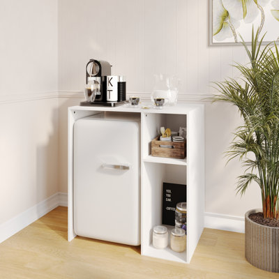 Space-Saving Mini Fridge Organizer Shelf with Cubby Storage