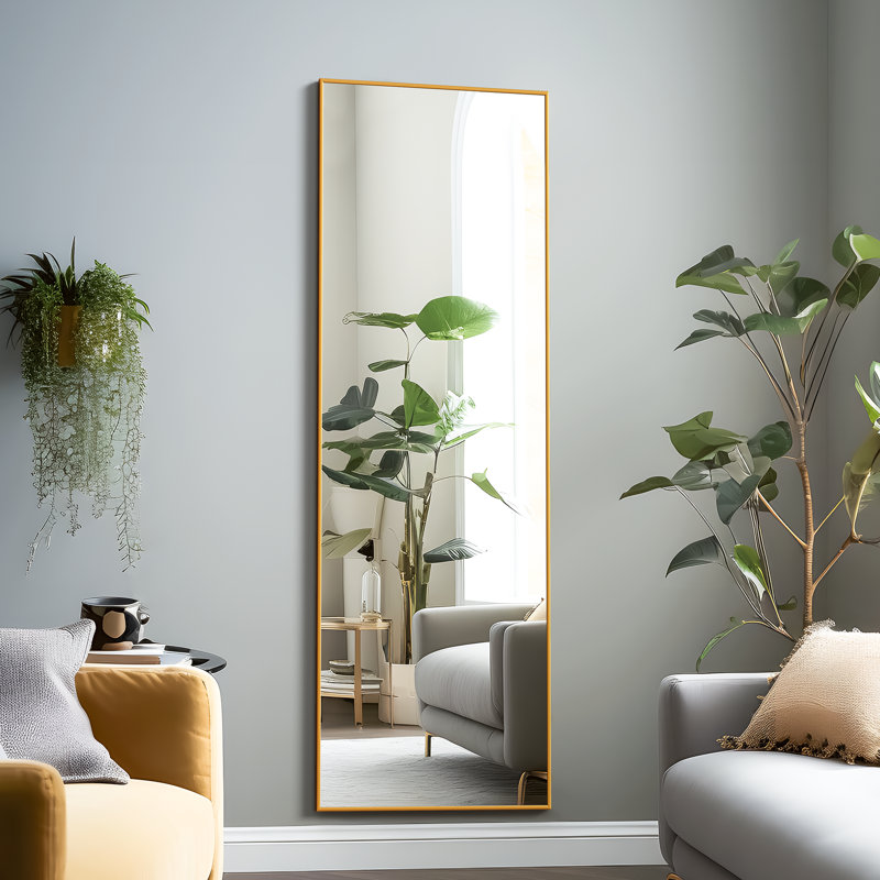Miroir Berdyne, Or, 56 po x 15 po