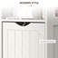 Armoire de rangement blanche peu encombrante, conception compacte en MDF, élégance moderne