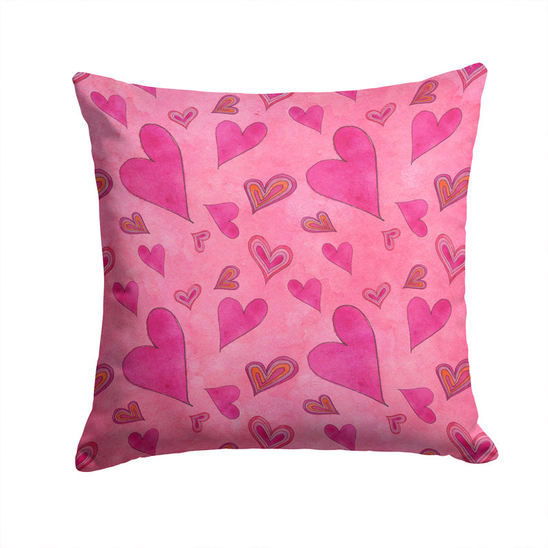  Coussin extérieur Love and Hearts, 14 po x 14 po