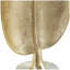 Sculpture en aluminium et feuille d'or texturée avec base en marbre blanc