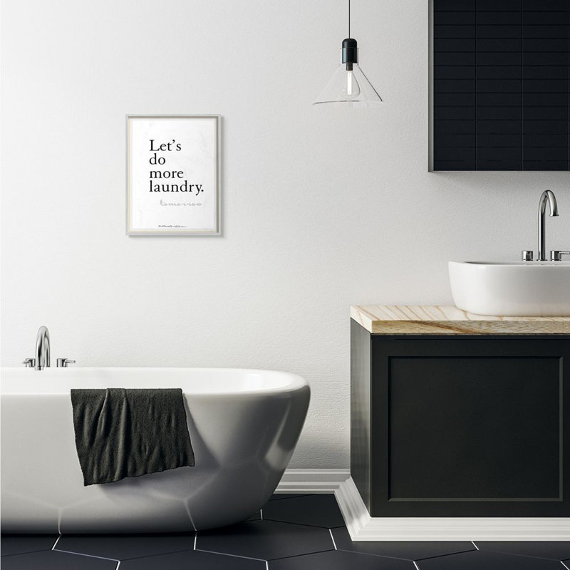 Do Do Laundry Laundry Demain Bath Bath Design par Patrick Reid O'Brien - impression d'art textuel, H 20 po x l 16 po