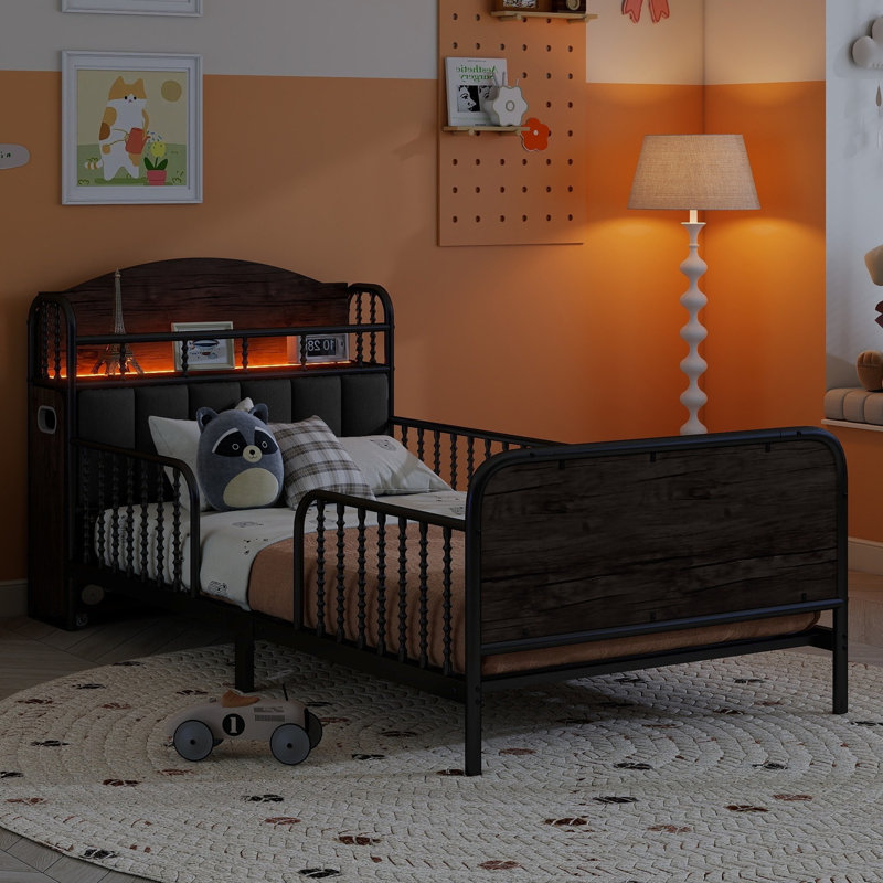 Ensemble de chambre à coucher 3 pièces avec 2 tables d'appoint, Noir