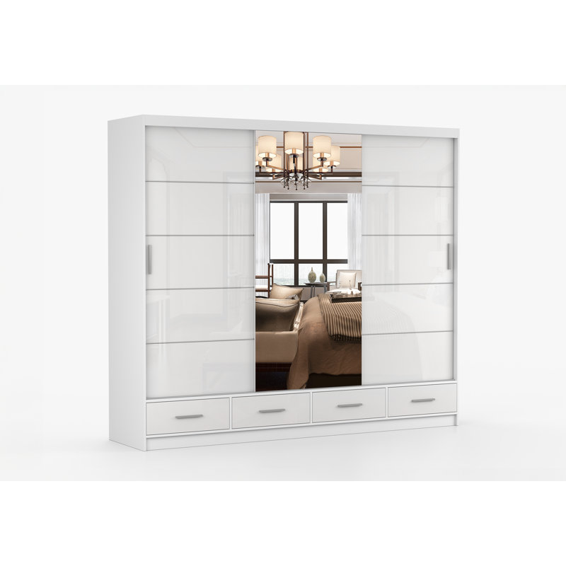 Manufactured Wood Wardrobe, White