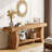 63" Solid Wood Console Table, Farmhouse Entryway Table, Sofa Table With 2-tier Shelves-262589697