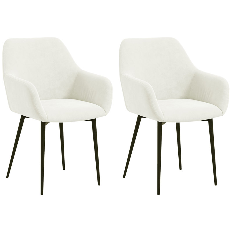 Ensemble de 2 chaises de salle à manger rembourrées avec dossier