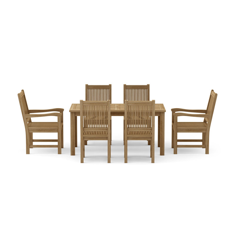 Montage Outdoor 7 - Piece Teak Dining Set with Cushions
