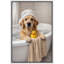 Mignon Golden Retriever Bath Time Duck, impression sur toile, impression sur toile encadrée-126030566-126030562