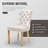 Velvet Fabric Upholstered Dining Chairs Set of 4 with Golden Legs,Beige-477584244-477584251