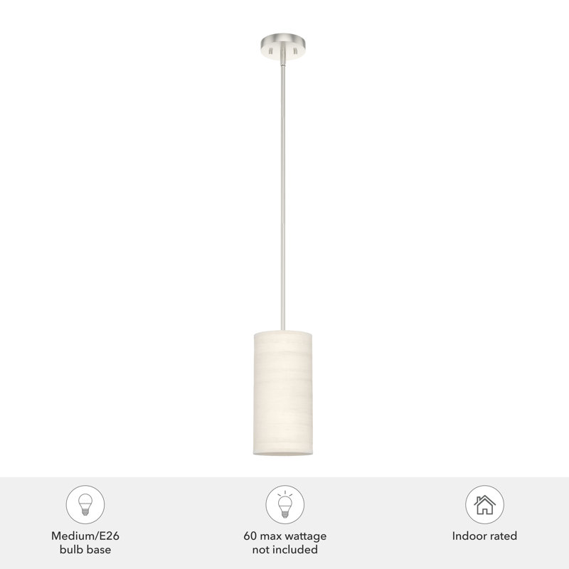 Solhaven 6" Bleached Alder Mini Drum LED Pendant Light