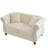 58.8" Chesterfield Sofa Beige Velvet For Living Room, 2 Seater Sofa Tufted Couch With Rolled Arms And Nailhead For Living Room, Bedroom, Office, Apartment, Two Pillowsw834s00070-1544819175-1544819177-1569680101