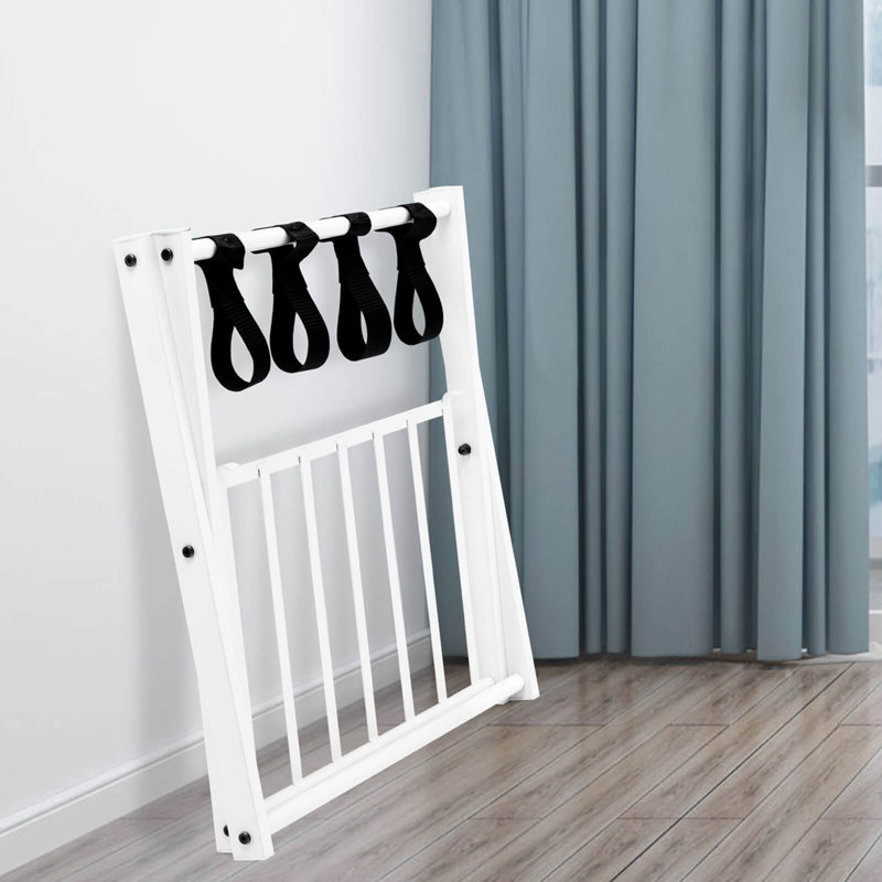Porte-bagages pliant en métal, Blanc