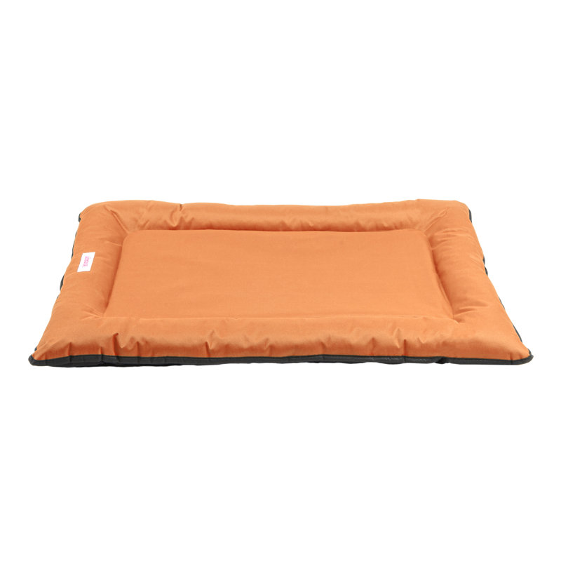 Medium Tangerine Waterproof Memory Foam Outdoor Bolster Pet Bed