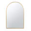 Miroir décoratif en arc à cadre doré 61 x 91 cm - Ajoutez une touche distinctive à votre intérieur. 24 x 36 pouces (61 x 91 cm) avec cadre. Transformez votre décor de bureau.