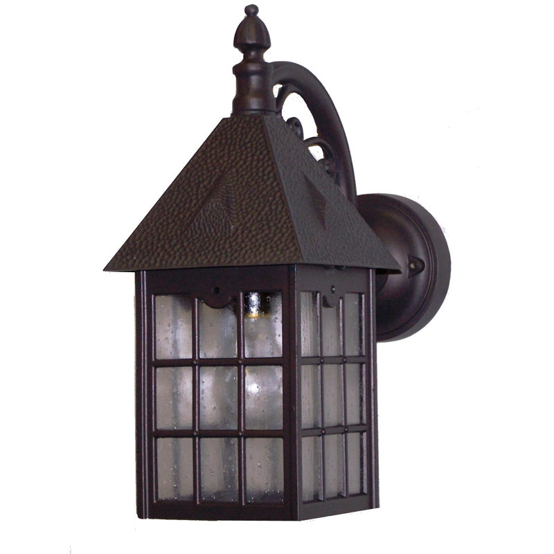 Lanterne murale d’extérieur 1 lumières baiser series, H 6 po x l 10 po, Ancien monde, DEL de 6 W