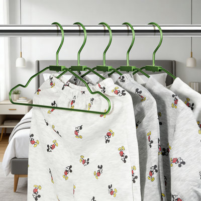 Sturdy Aluminum Baby Hangers 20 Pack, Space-Saving Children's Clothes Hangers With Non-Slip Shoulder Grooves, Rustproof Metal Hanger For Wardrobe Organization