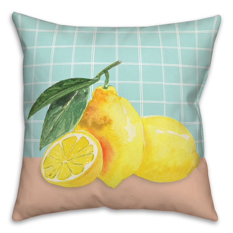  Housse et insert de coussin carré d'extérieur Lemon Still Life