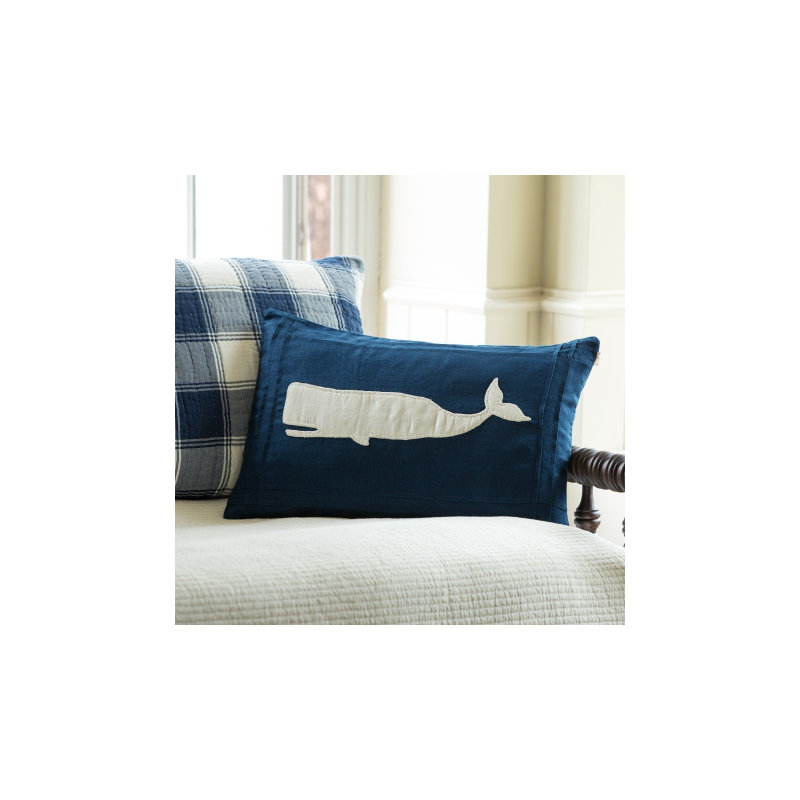 Linen Lumbar Throw Pillow, Indigo