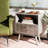 Elegant & Modern Goins 20'' Nightstand – Stylish Mid-Century Modern Grey Walnut with Sculpted Drawer