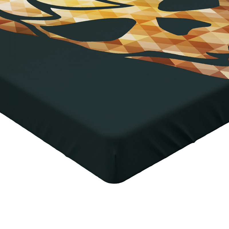 Drap-housse en crâne avec effets fractal gothic, Drap-housse grand