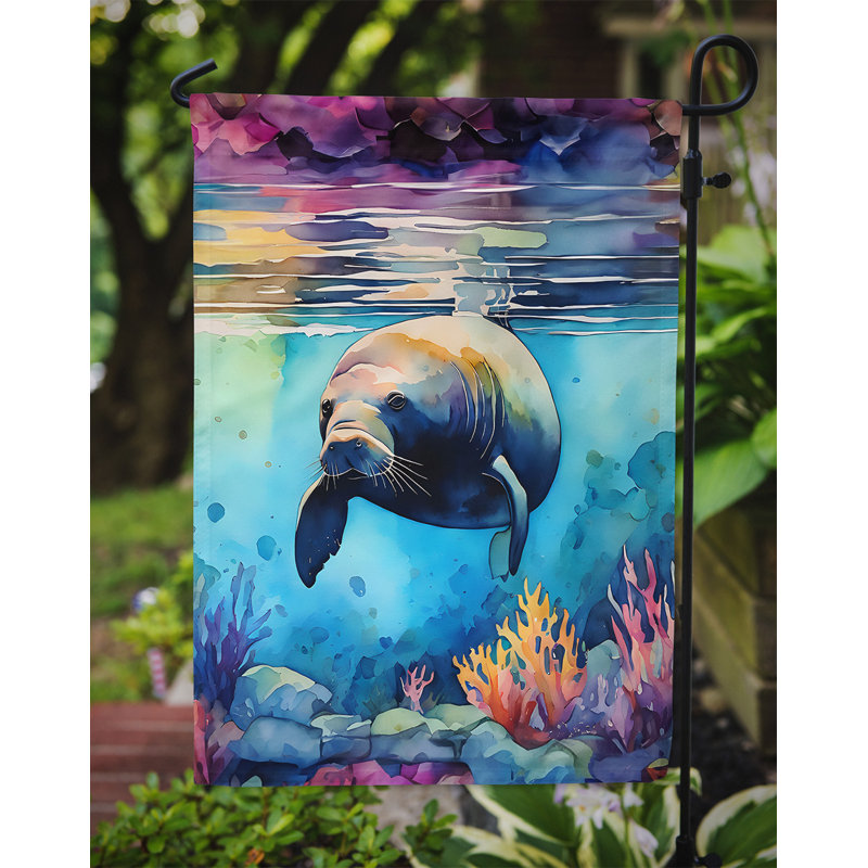 Drapeau de jardin double en polyester H 15,5 po x l 11,25 po