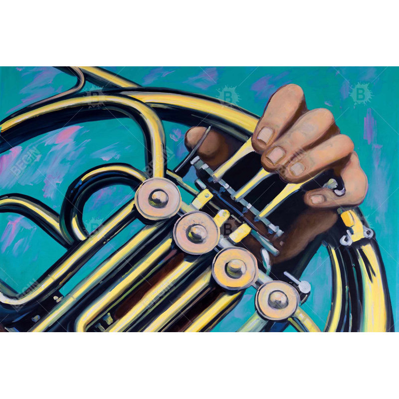 «Musician With French Horn» sur toile