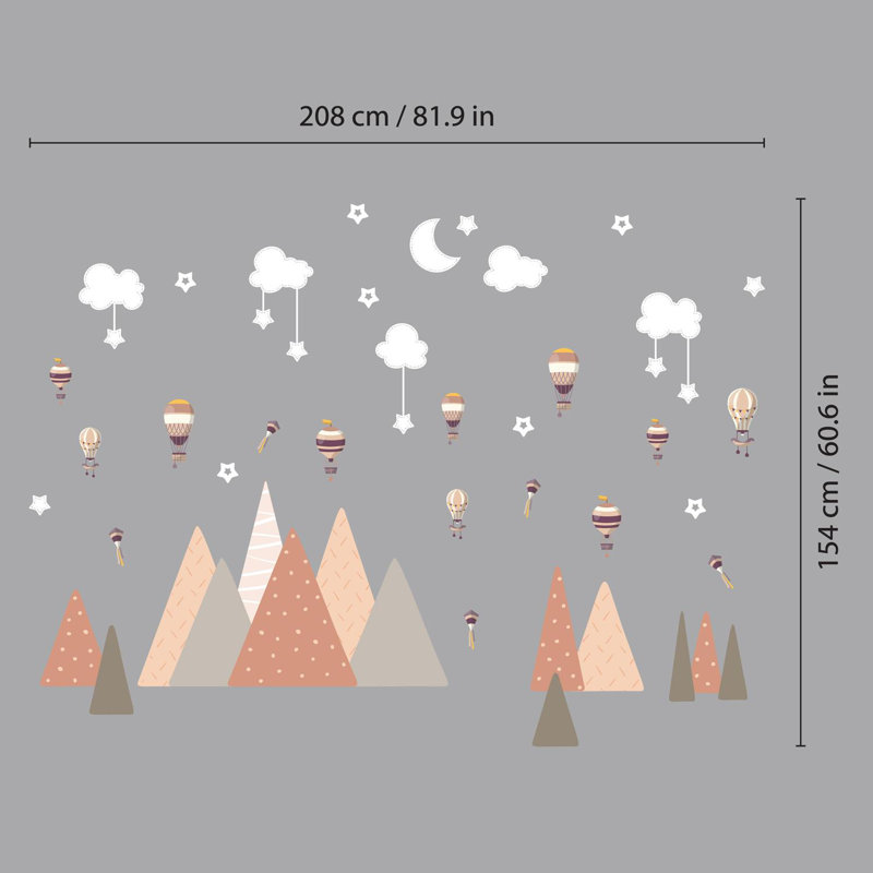 Abstract Non-Wall Damaging Wall Decal