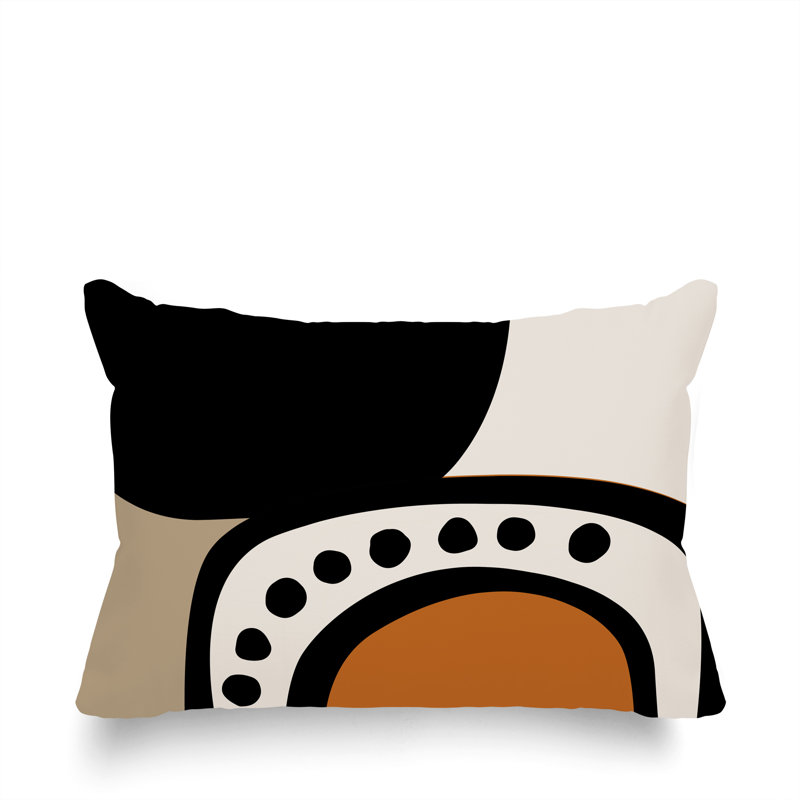 Coussin lombaire réversible intérieur / extérieur Sofi Minimalist, H 18 po x l 25 po, Orange brûlé