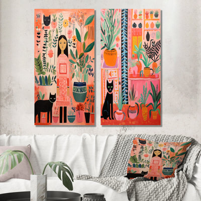 Rose, enfants mexicains, art I, ensemble de 2 décorations murales pour enfants
