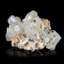 Cerussite et Galena sur miniature barite rose. Mibladen, Maroc