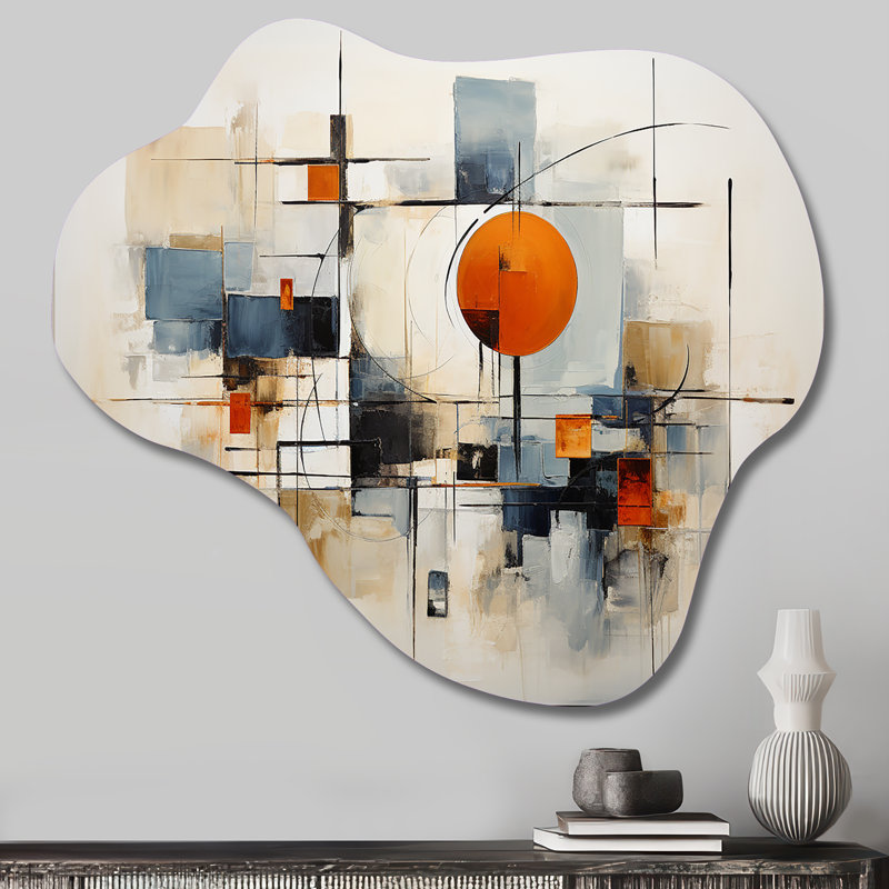 Décoration murale moderne Connett - Mid Century, impression asymétrique sur métal, nuage moderne en métal, H 22 po x l 30 po