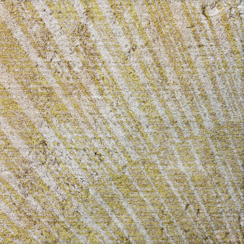 Premium Machine Washable Dream Shag ADS542 Fan-Like Rug, Wheat, 10' x 14'