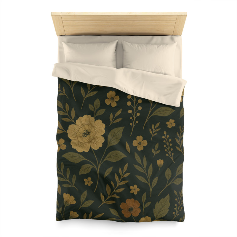 Microfiber Duvet Cover Boho Style, Design 56, Cream, Twin Duvet Cover