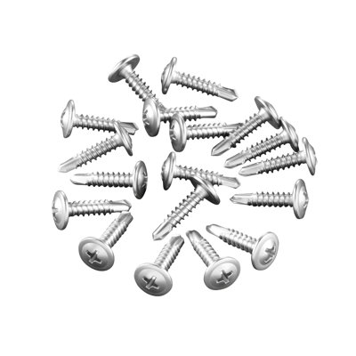 350 vis autoperceuses n ° 8 x 3/4 po 350 pièces - Fixations en métal à tête de gaufrette Phillips en acier inoxydable pour CVC, bois et aluminium