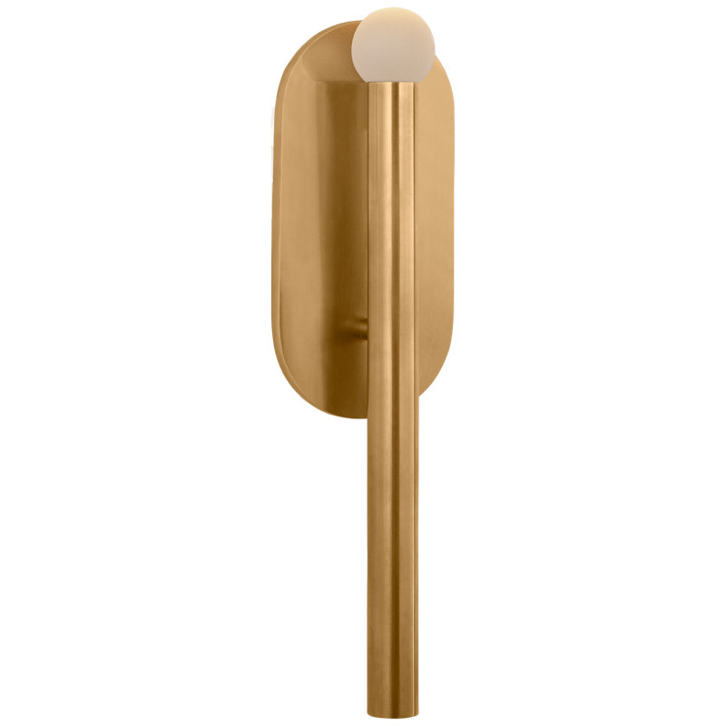 Rousseau 1 - Light LED Bath Sconce, Antique Burnished Brass