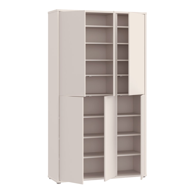 Rylon 24 Pair Shoe Storage Cabinet, Beige