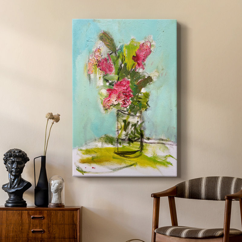 Turquoise Lilly - galerie Cavas sur mesure, H 12 po x l 8 po