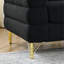 Canapé modulaire surdimensionné à 3 places de 81 po en tissu noir avec coussins pour un usage domestique, confortable pour votre espace de vie