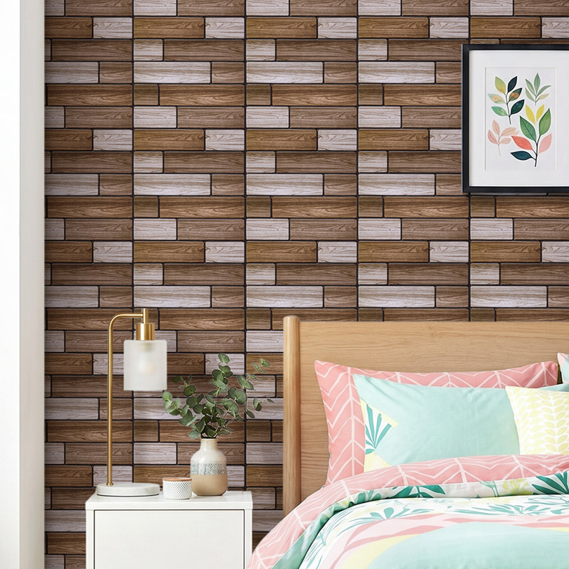 10-Pack 3D Self-Adhesive Wall Tile Stickers